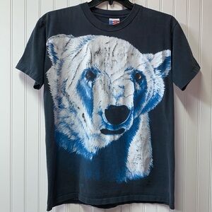 90s Polar Bear Wildlife Shirt L Vintage Single Stitch